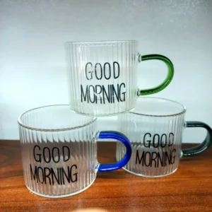 شات قهوه پیرکس Good Morning دسته رنگی