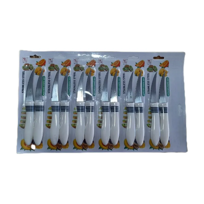 چاقو میوه خوری استیل سایز بزرگ دسته رنگی
